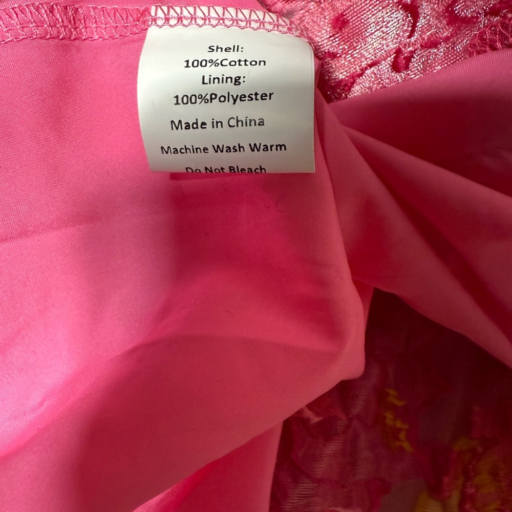 Petal & Pup Olivia Organza Pink and Yellow Floral Mini Dress - Picture 16 of 16